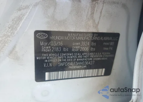 2017 Hyundai Elantra Se from USA, damaged, VIN 5NPD84LF5HH036427